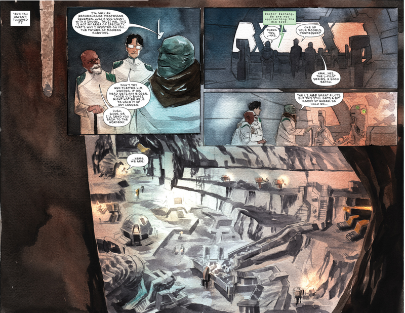 Illustration for article titled Exclusive Image preview: Dr. Quon’s secret origin is revealed in Descender #6
